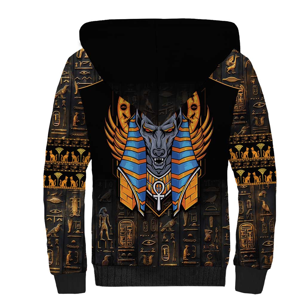 Egyptian Anubis Sherpa Hoodie Ancient Egypt Culture - Wonder Print Shop