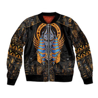 Egyptian Anubis Sleeve Zip Bomber Jacket Ancient Egypt Culture - Wonder Print Shop