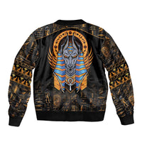 Egyptian Anubis Sleeve Zip Bomber Jacket Ancient Egypt Culture - Wonder Print Shop