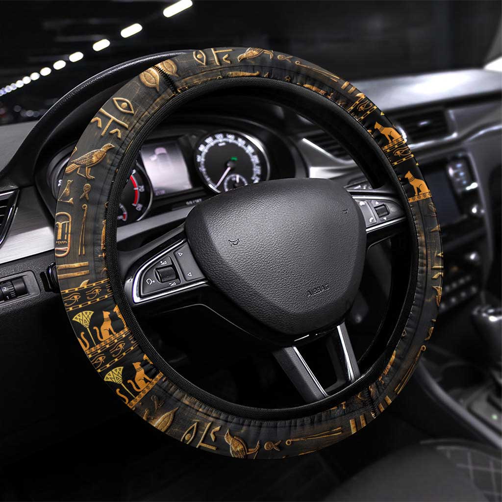Egyptian Anubis Steering Wheel Cover Ancient Egypt Culture - Wonder Print Shop