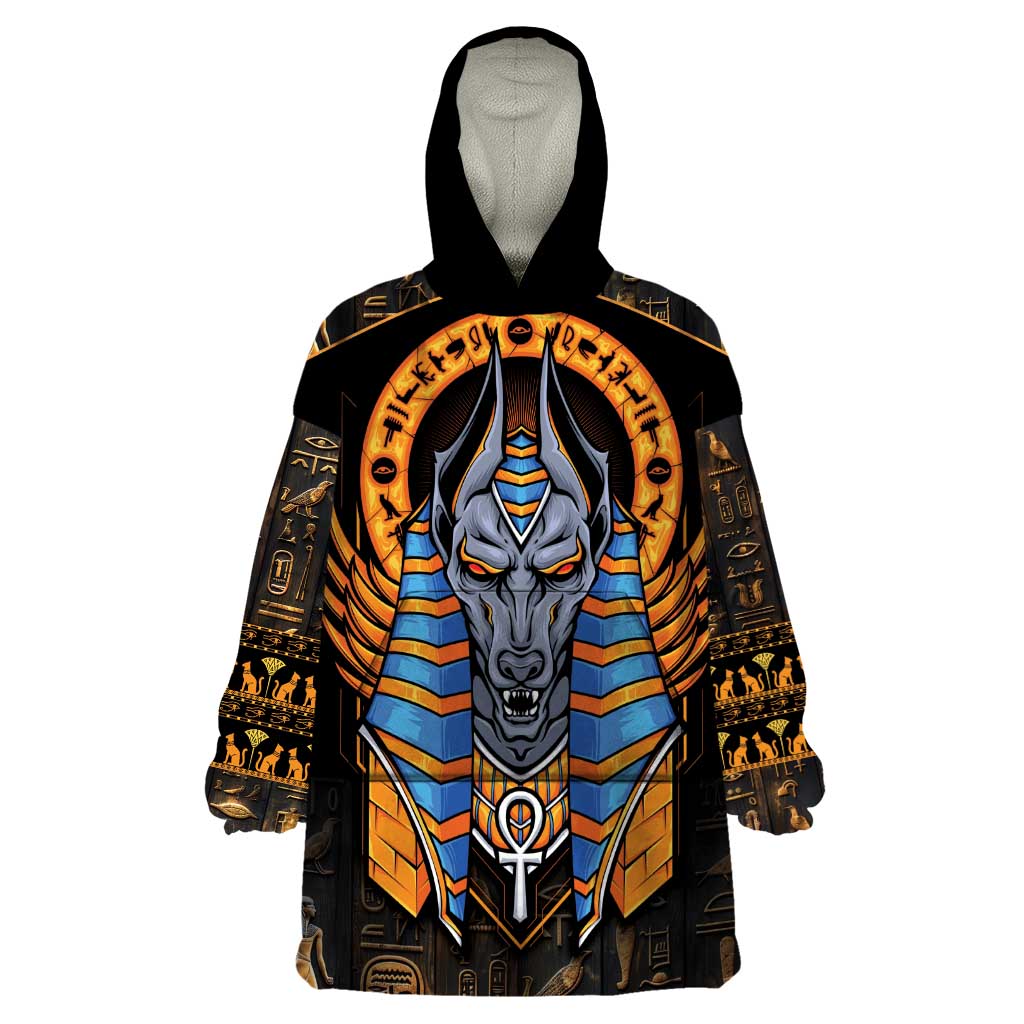 Egyptian Anubis Wearable Blanket Hoodie Ancient Egypt Culture - Wonder Print Shop