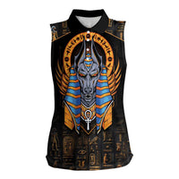 Egyptian Anubis Women Sleeveless Polo Shirt Ancient Egypt Culture - Wonder Print Shop