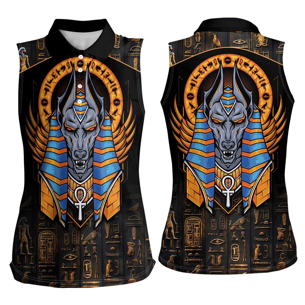Egyptian Anubis Women Sleeveless Polo Shirt Ancient Egypt Culture - Wonder Print Shop
