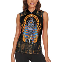 Egyptian Anubis Women Sleeveless Polo Shirt Ancient Egypt Culture - Wonder Print Shop