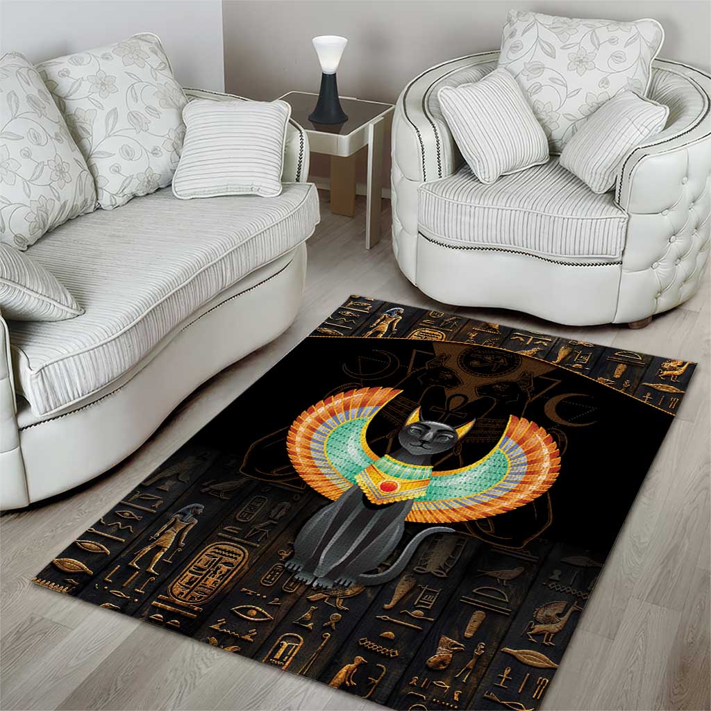 Winged Egypt Cats Area Rug Ancient Egypt Culture LT9 - Wonder Print Shop
