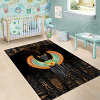 Winged Egypt Cats Area Rug Ancient Egypt Culture LT9 - Wonder Print Shop