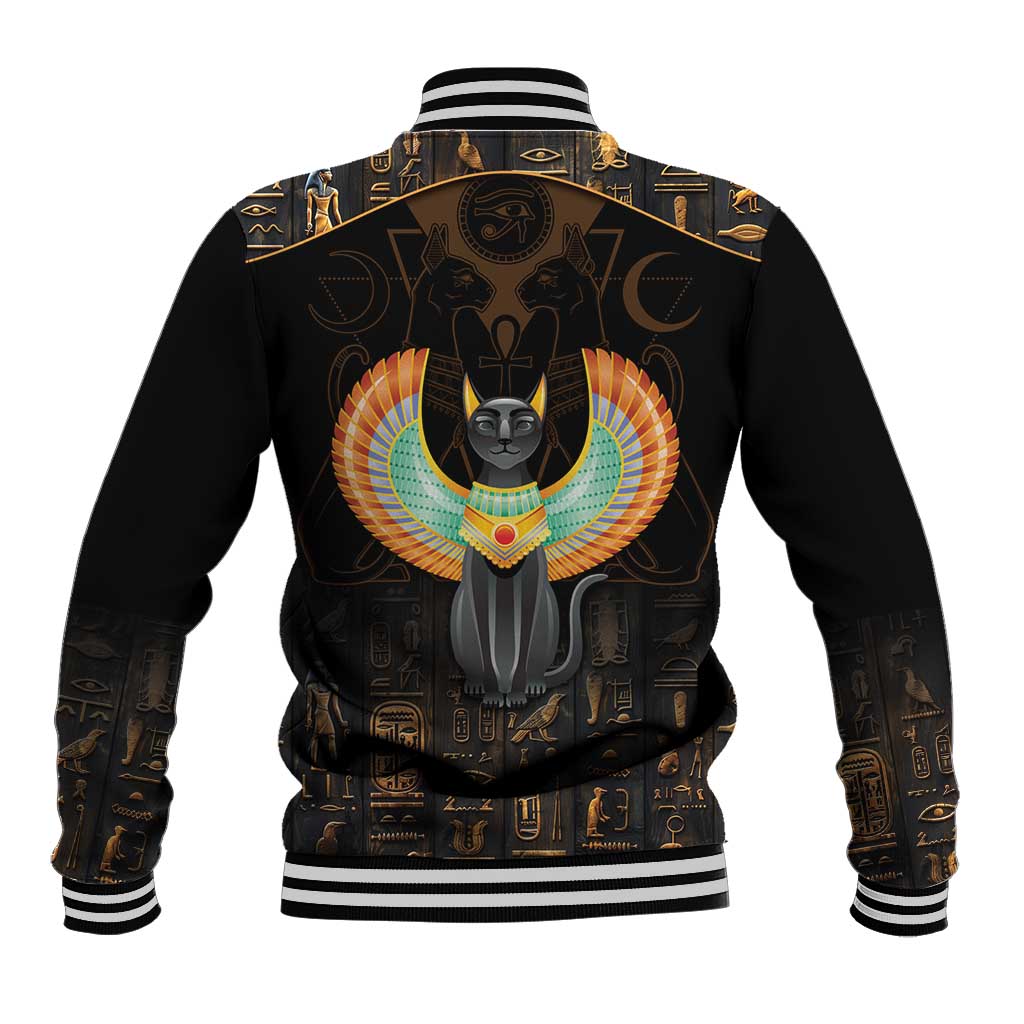 Winged Egypt Cats Baseball Jacket Ancient Egypt Culture LT9 - Wonder Print Shop