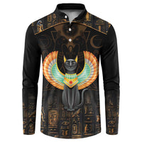 Winged Egypt Cats Button Sweatshirt Ancient Egypt Culture LT9 - Wonder Print Shop