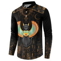 Winged Egypt Cats Button Sweatshirt Ancient Egypt Culture LT9 - Wonder Print Shop