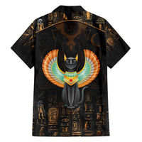 Winged Egypt Cats Family Matching Off The Shoulder Long Sleeve Dress and Hawaiian Shirt Ancient Egypt Culture - Wonder Print Shop