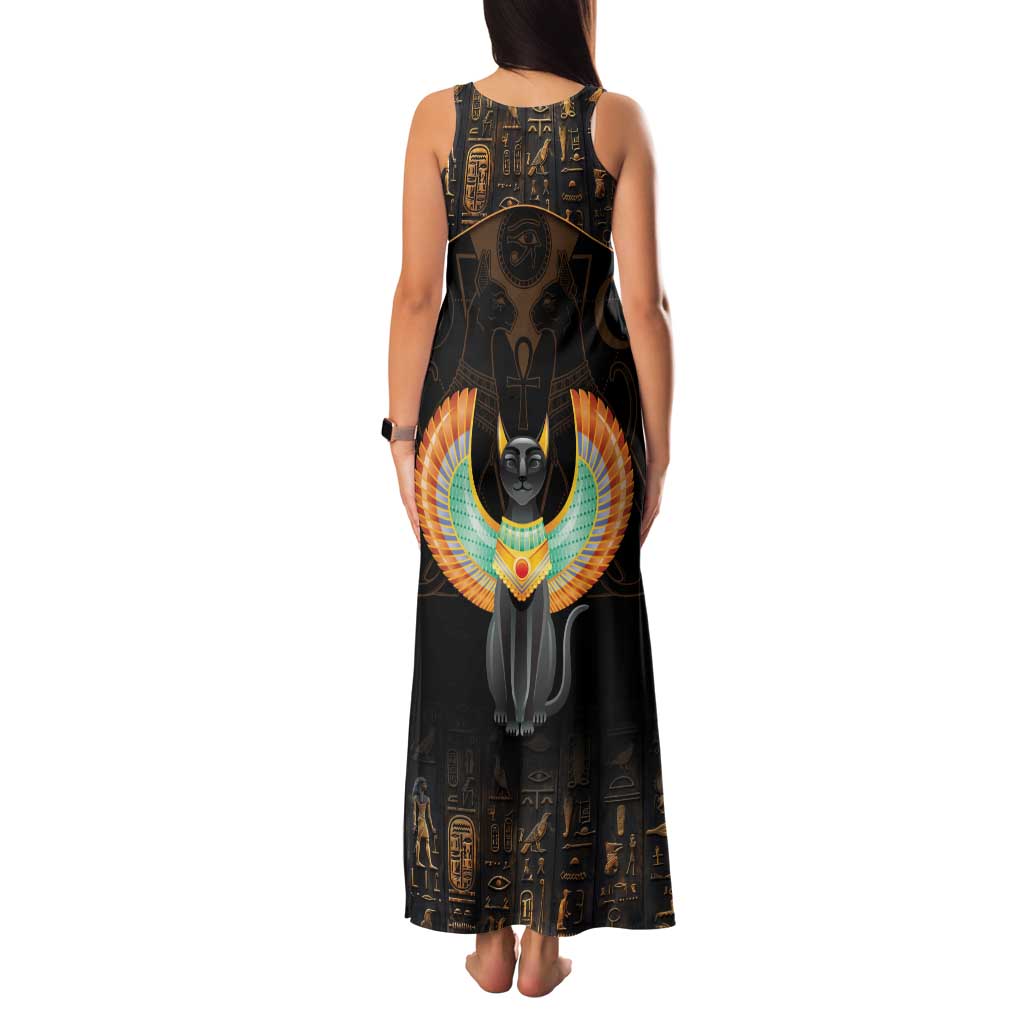 Winged Egypt Cats Family Matching Tank Maxi Dress and Hawaiian Shirt Ancient Egypt Culture - Wonder Print Shop