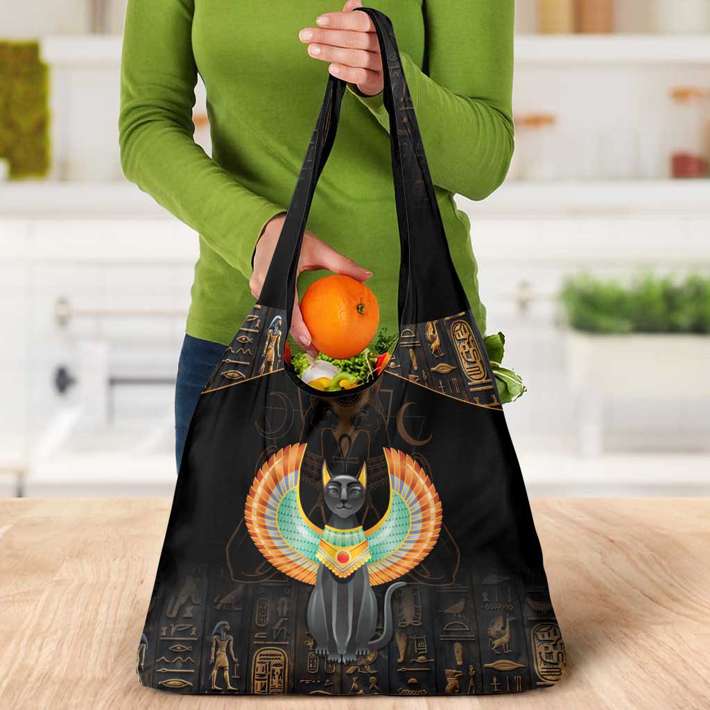 Winged Egypt Cats Grocery Bag Ancient Egypt Culture