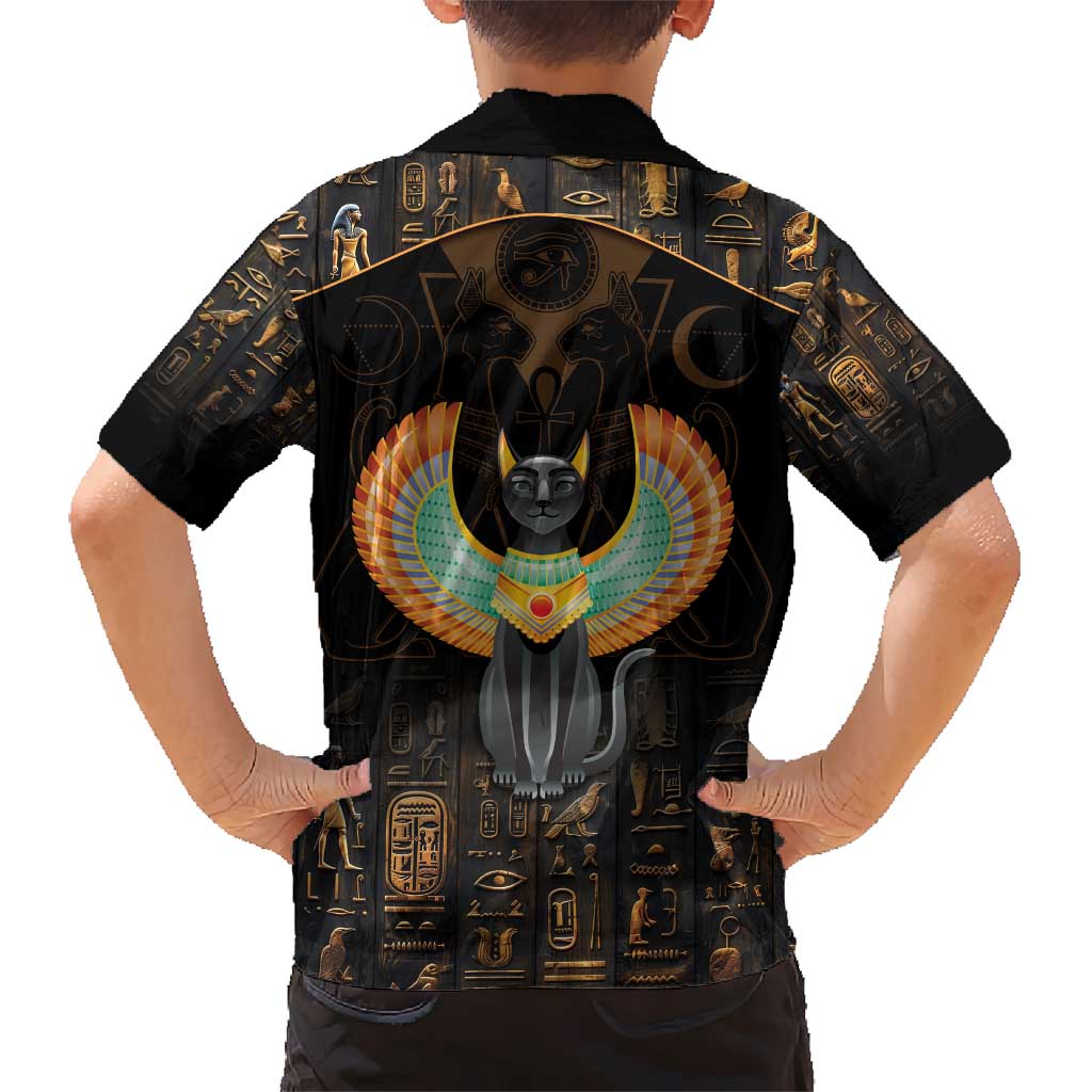 Winged Egypt Cats Hawaiian Shirt Ancient Egypt Culture - Wonder Print Shop