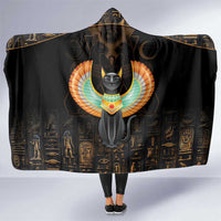 Winged Egypt Cats Hooded Blanket Ancient Egypt Culture