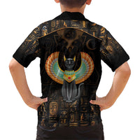 Winged Egypt Cats Kid Hawaiian Shirt Ancient Egypt Culture - Wonder Print Shop