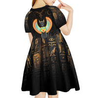 Winged Egypt Cats Kid Short Sleeve Dress Ancient Egypt Culture - Wonder Print Shop