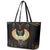 Winged Egypt Cats Leather Tote Bag Ancient Egypt Culture - Wonder Print Shop