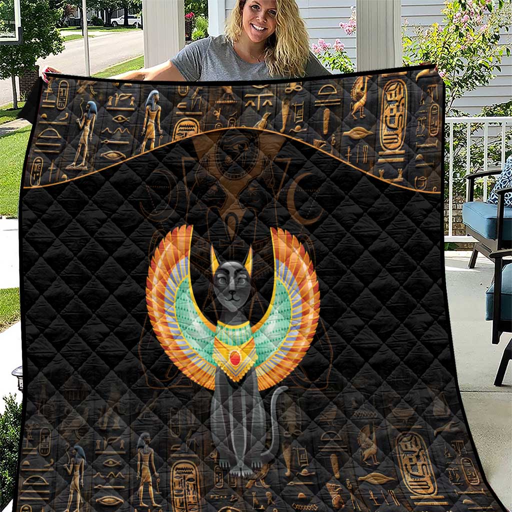 Winged Egypt Cats Quilt Ancient Egypt Culture - Wonder Print Shop