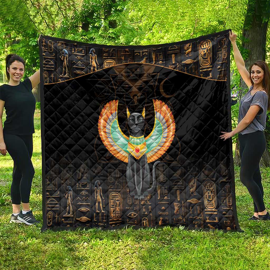 Winged Egypt Cats Quilt Ancient Egypt Culture - Wonder Print Shop