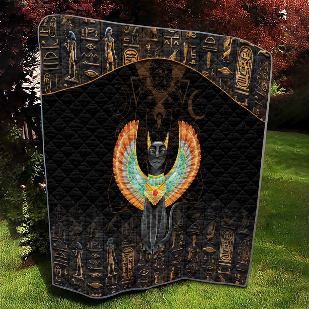 Winged Egypt Cats Quilt Ancient Egypt Culture - Wonder Print Shop