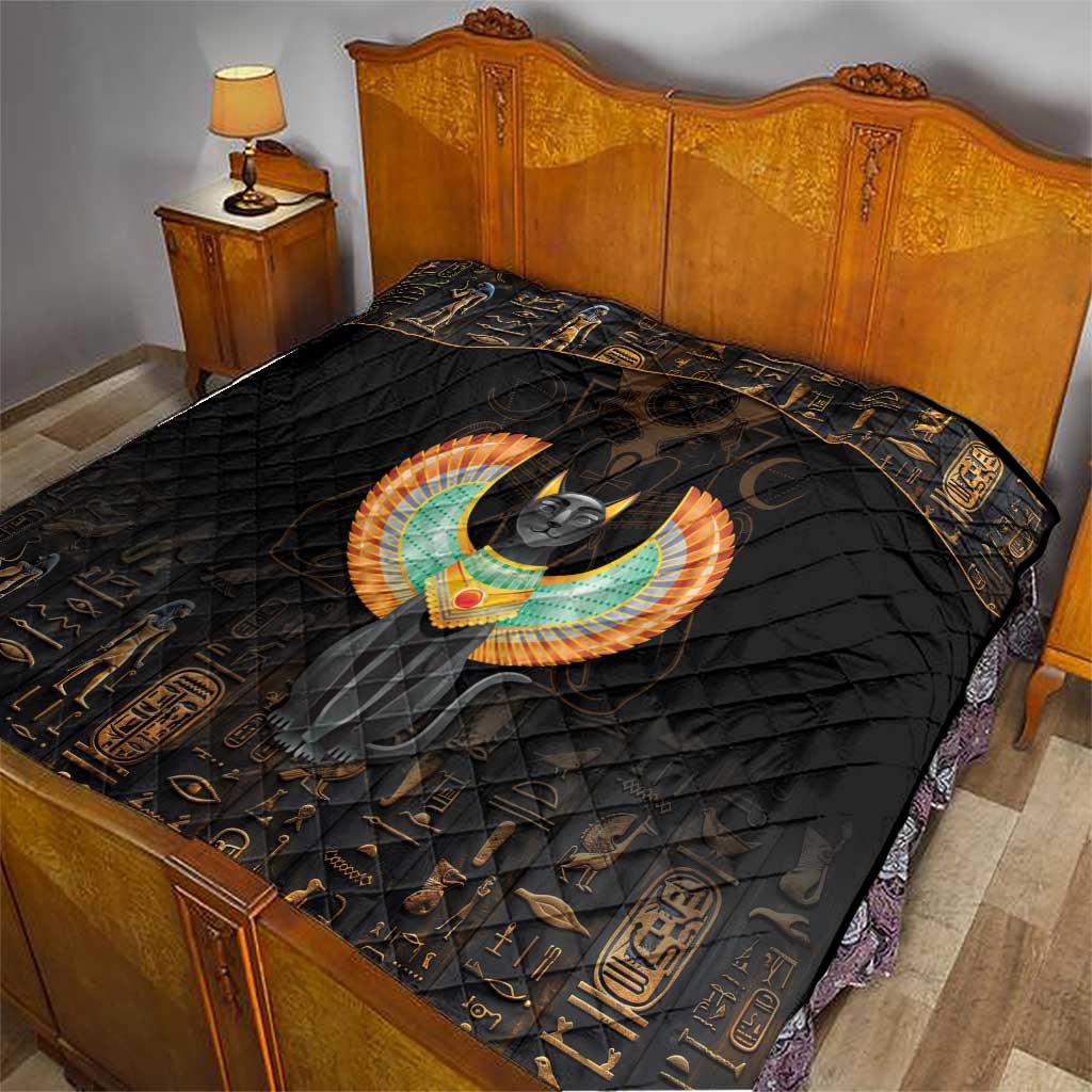 Winged Egypt Cats Quilt Ancient Egypt Culture - Wonder Print Shop