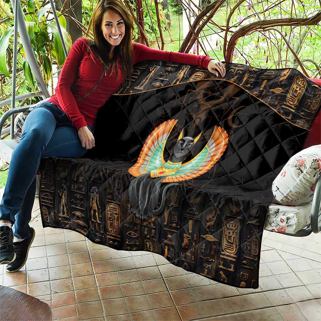Winged Egypt Cats Quilt Ancient Egypt Culture - Wonder Print Shop