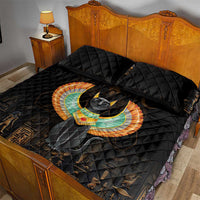 Winged Egypt Cats Quilt Bed Set Ancient Egypt Culture - Wonder Print Shop