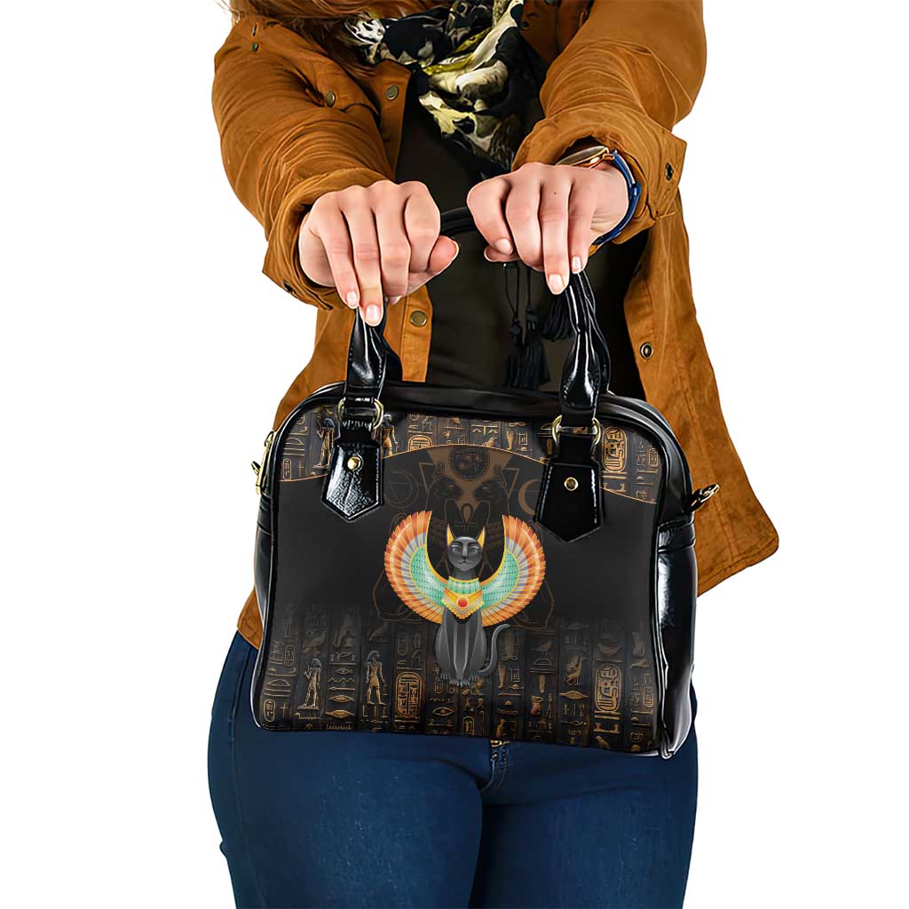 Winged Egypt Cats Shoulder Handbag Ancient Egypt Culture