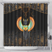 Winged Egypt Cats Shower Curtain Ancient Egypt Culture
