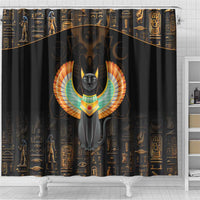 Winged Egypt Cats Shower Curtain Ancient Egypt Culture