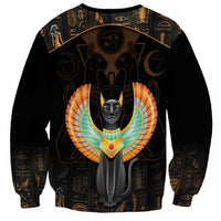 Winged Egypt Cats Sweatshirt Ancient Egypt Culture - Wonder Print Shop