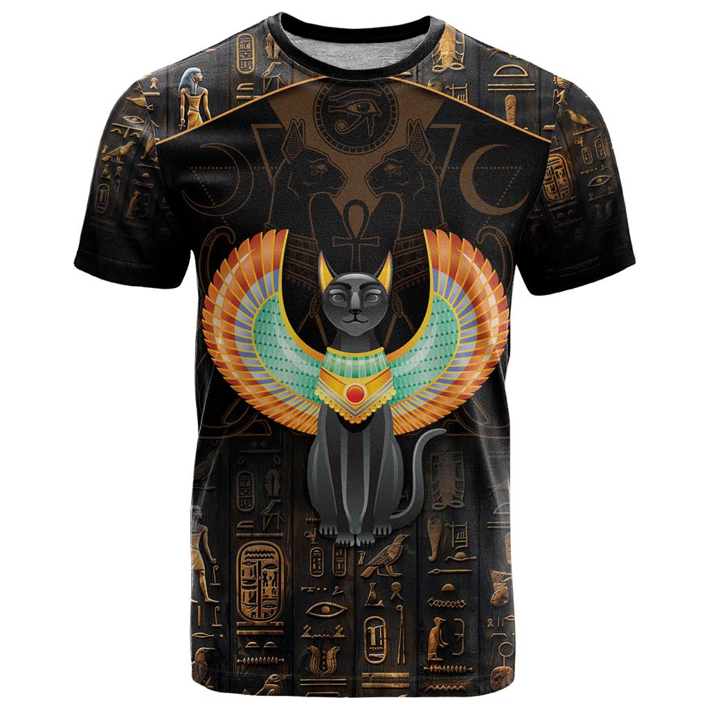 Winged Egypt Cats T Shirt Ancient Egypt Culture - Wonder Print Shop