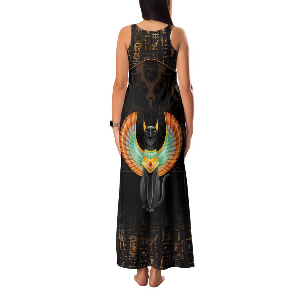 Winged Egypt Cats Tank Maxi Dress Ancient Egypt Culture - Wonder Print Shop