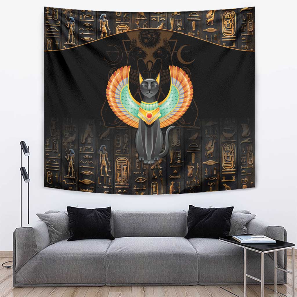Winged Egypt Cats Tapestry Ancient Egypt Culture - Wonder Print Shop