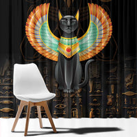 Winged Egypt Cats Window Curtain Ancient Egypt Culture - Wonder Print Shop