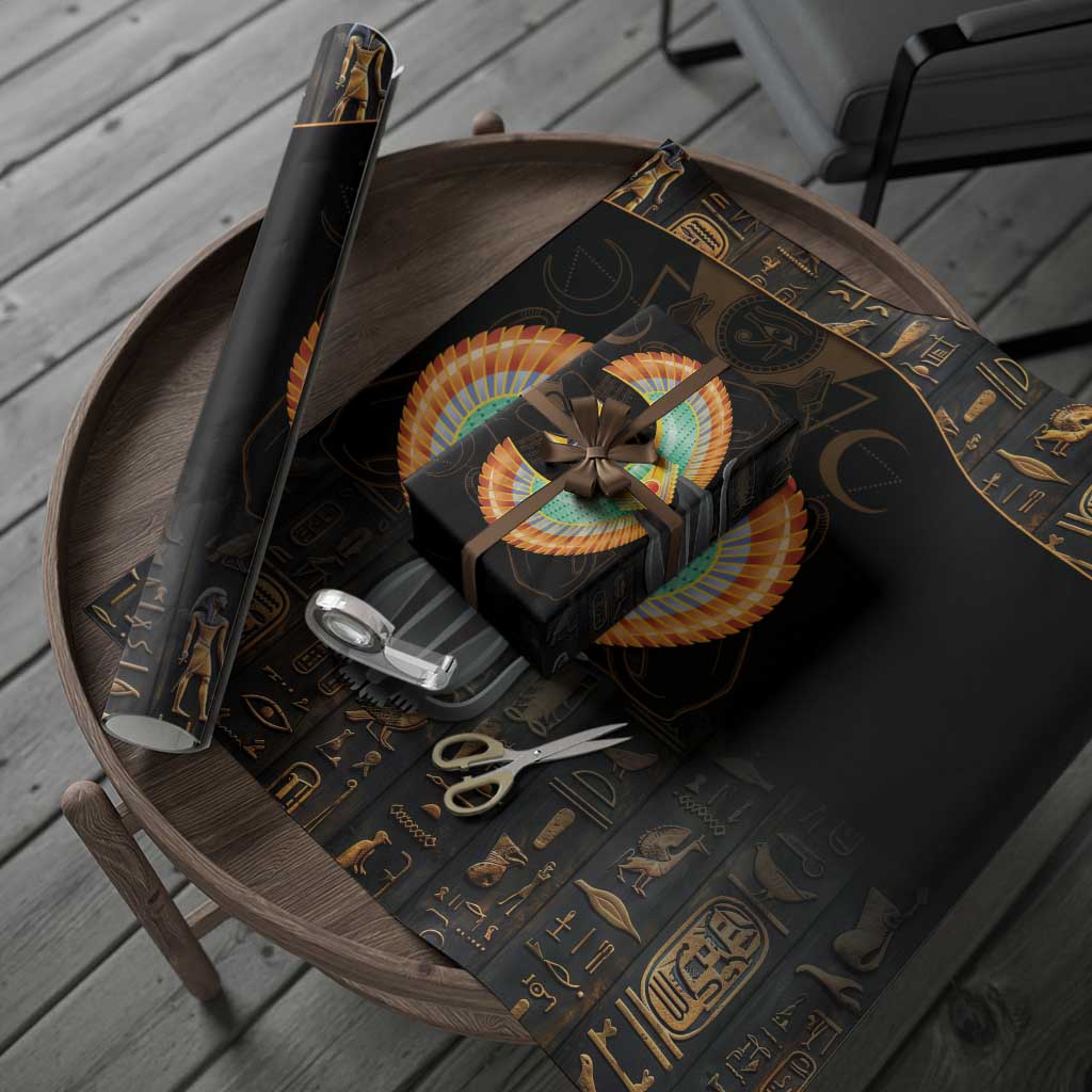 Winged Egypt Cats Wrapping Paper Ancient Egypt Culture - Wonder Print Shop