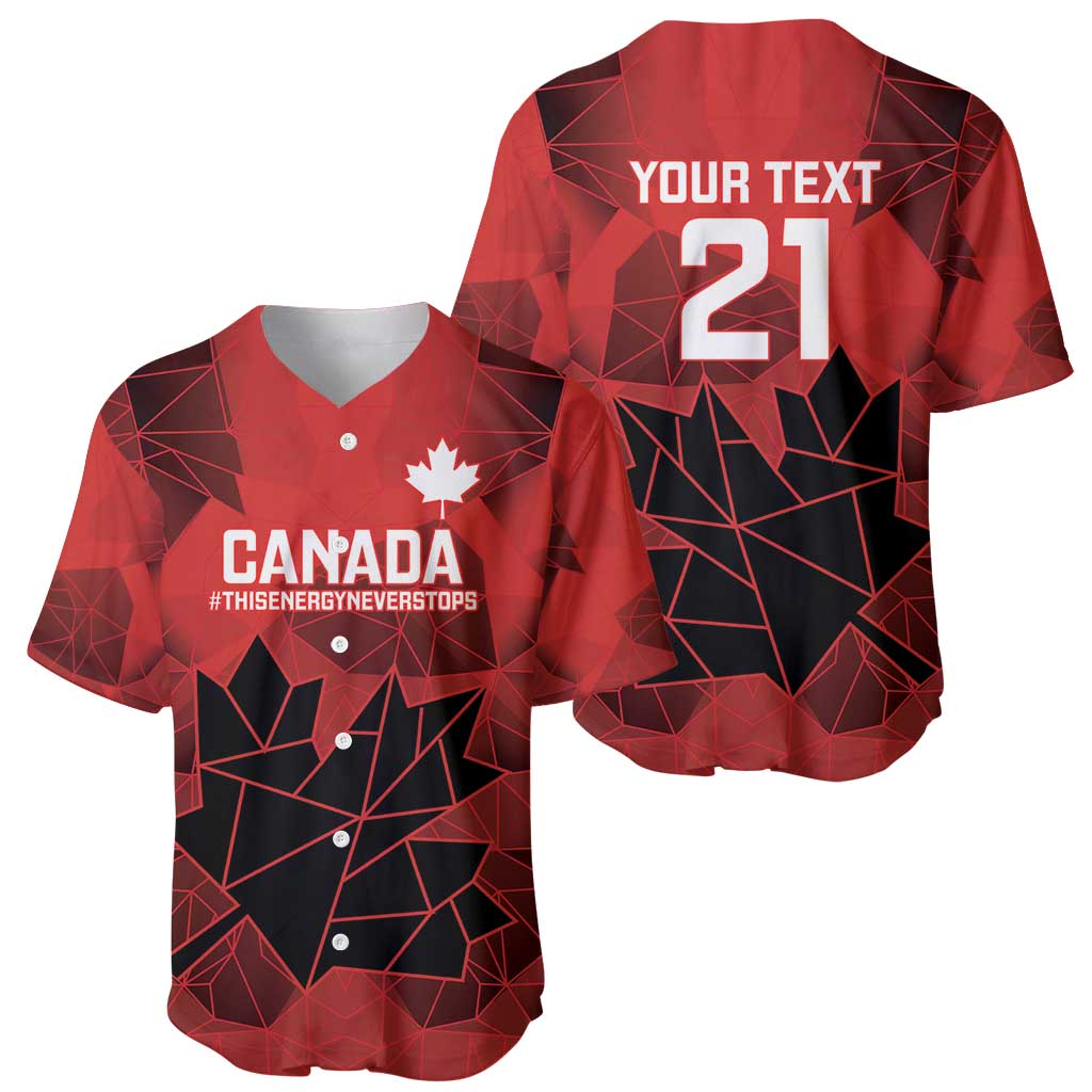 Custom Women Rugby Canada Baseball Jersey Maple Energy Never Stops - Wonder Print Shop