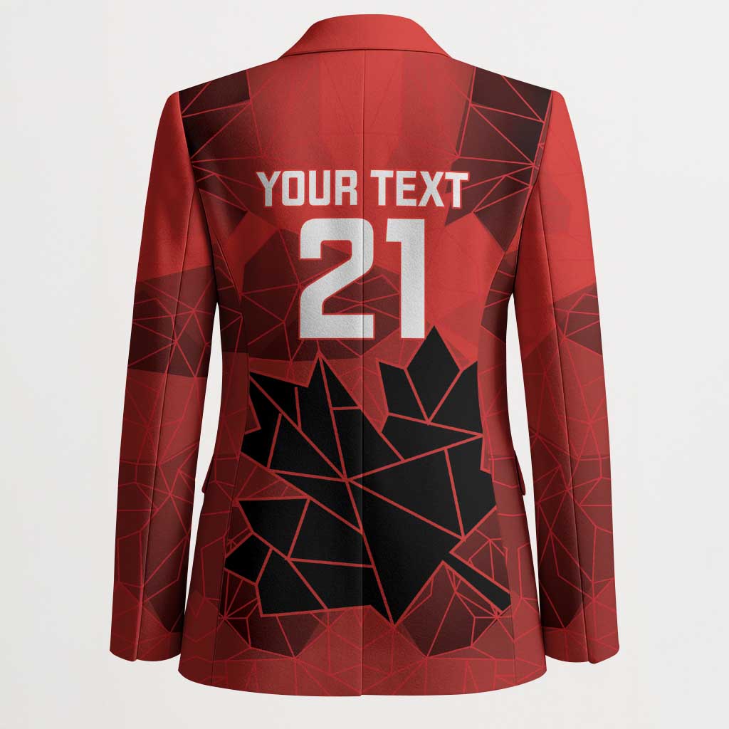 Custom Women Rugby Canada Blazer Maple Energy Never Stops - Wonder Print Shop