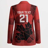 Custom Women Rugby Canada Blazer Maple Energy Never Stops - Wonder Print Shop
