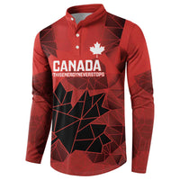 Custom Women Rugby Canada Button Sweatshirt Maple Energy Never Stops - Wonder Print Shop