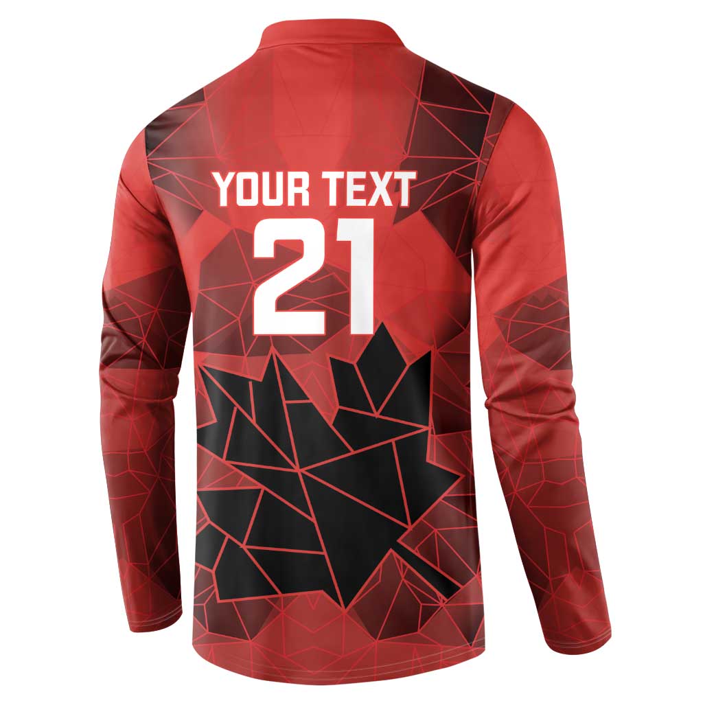 Custom Women Rugby Canada Button Sweatshirt Maple Energy Never Stops - Wonder Print Shop