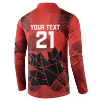 Custom Women Rugby Canada Button Sweatshirt Maple Energy Never Stops - Wonder Print Shop