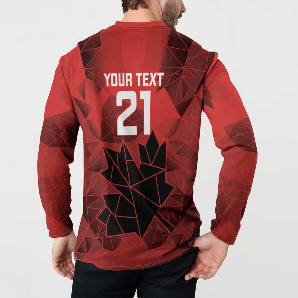 Custom Women Rugby Canada Button Sweatshirt Maple Energy Never Stops - Wonder Print Shop