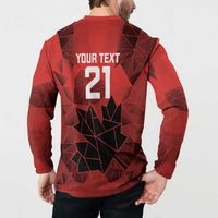 Custom Women Rugby Canada Button Sweatshirt Maple Energy Never Stops - Wonder Print Shop