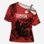 Custom Women Rugby Canada Cross Shoulder Shirt Maple Energy Never Stops - Wonder Print Shop