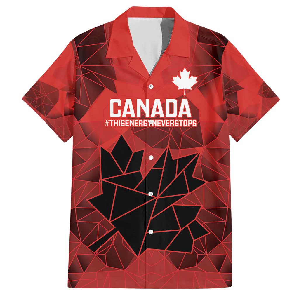 Custom Women Rugby Canada Hawaiian Shirt Maple Energy Never Stops - Wonder Print Shop