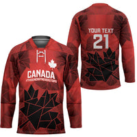 Custom Women Rugby Canada Hockey Jersey Maple Energy Never Stops - Wonder Print Shop