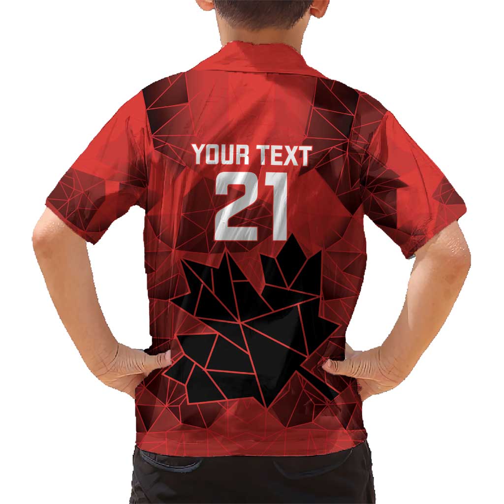 Custom Women Rugby Canada Kid Hawaiian Shirt Maple Energy Never Stops - Wonder Print Shop