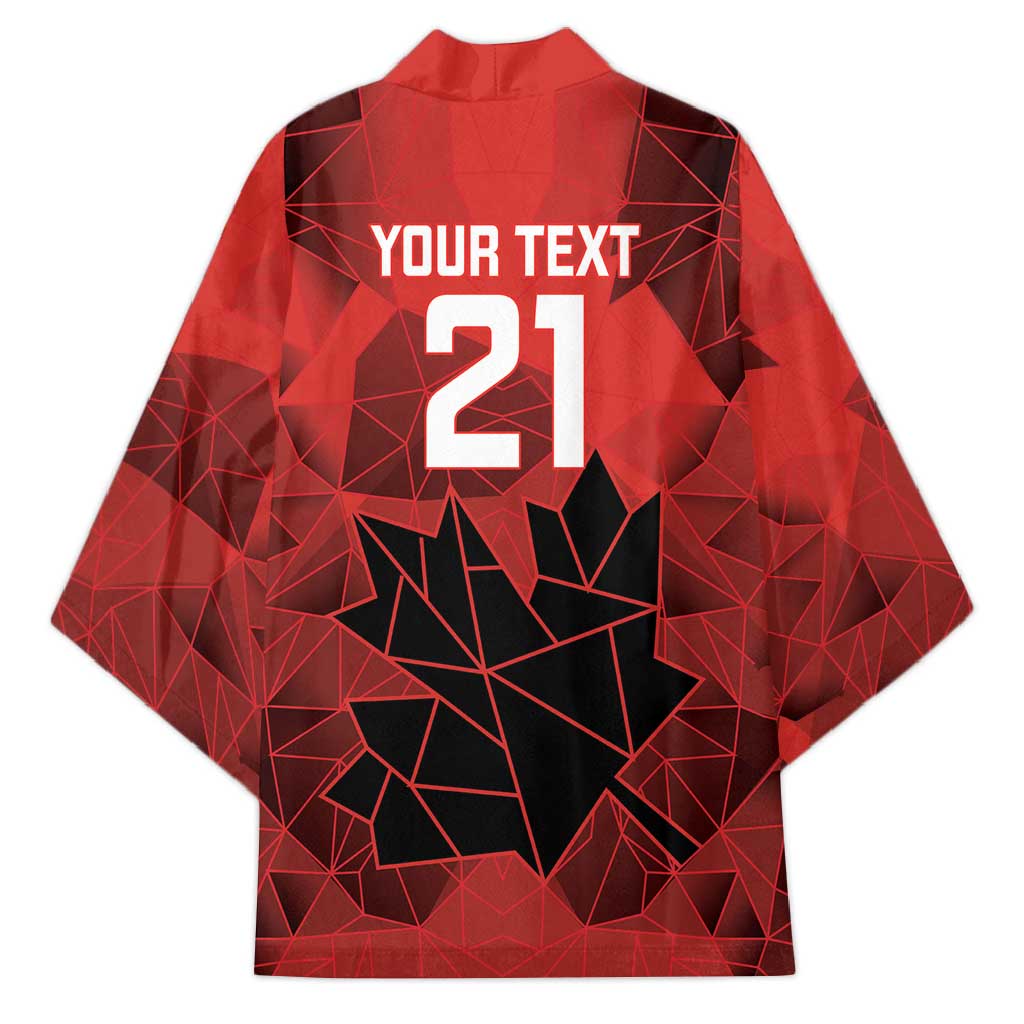 Custom Women Rugby Canada Kimono Maple Energy Never Stops - Wonder Print Shop
