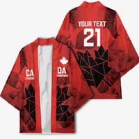 Custom Women Rugby Canada Kimono Maple Energy Never Stops - Wonder Print Shop